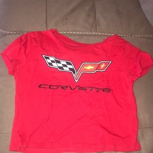 red corvette crop top